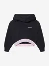 OFF-WHITE GIRLS BOOKISH LOGO BAND CROPPED HOODIE