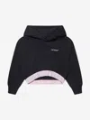 Off-white Bookish Logo-waistband Cotton Hoodie In Black