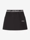 Off-white Logo-print Elastic-waistband Mini Skirt In Black