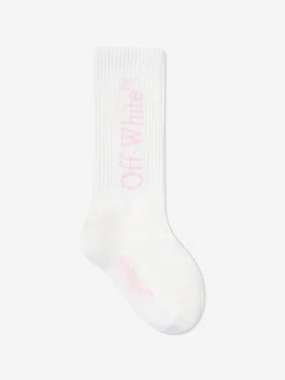 Off-white Babies'  Girls Bookish Long Socks