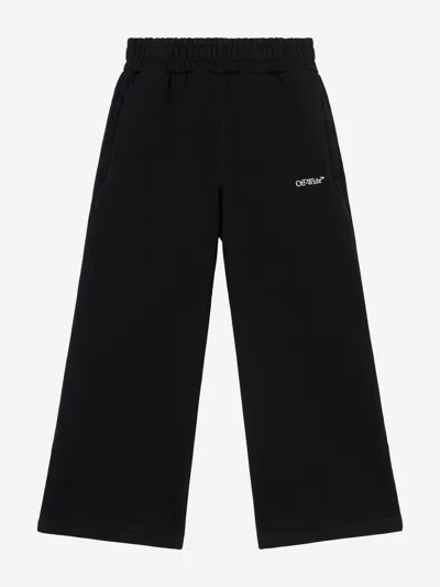 Off-white Babies'  Girls Bookish Wide Leg Joggers In Black