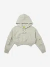 Off-white Girls Cargo Cropped Hoodie In White