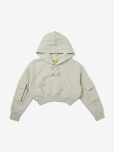 Off-white Kids'  Girls Cargo Cropped Hoodie