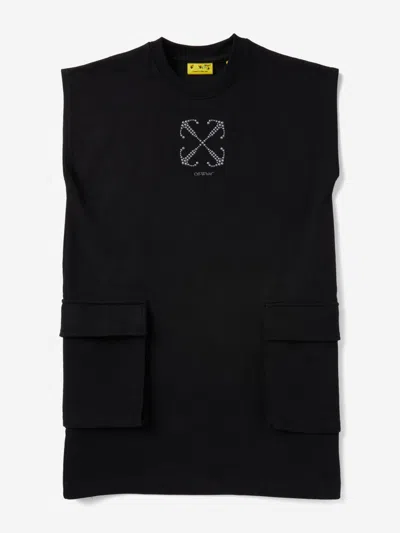 Off-white Babies' Girls Cargo Dress In Black