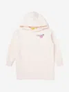 Off-white Girls Diagonal Pop Heart Hoodie Dress In White