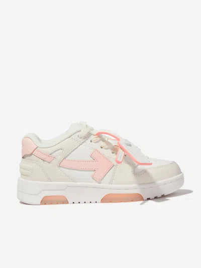 Off-white Kids' Girls Leather Out Of Office Trainers In White