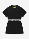 Off-white Girls Logo Band Dress In Black