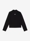 Off-white Girls Off Stamp 2nd Skin Top In Black