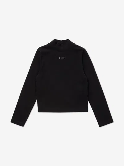 Off-white Babies'  Girls Off Stamp 2nd Skin Top In Black