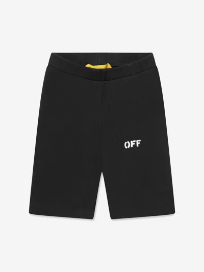 Off-white Kids' Girls Off Stamp Shorts In Black