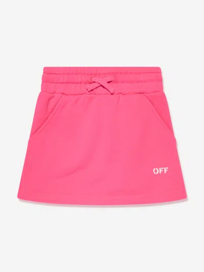 Off-white Babies' Girls Off Stamp Sweat Skirt In Pink