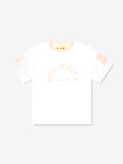 Off-white Kids' Girls Team 23 T-shirt In White