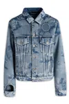 Off-white Light Blue Giacca Denim Sky Meteor In 4000