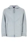 Off-white Off White Men Powder Blue Polyester Windbreaker In Icelilac