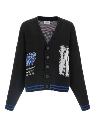 Off-white Glide Diag Cardigan In Black