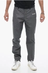 Off-white Glittery Tailoring Pants With Satin Detailing