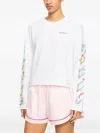 Off-white Diag Glowing Flower Long Sleeve T-shirts In White