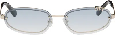 Off-white Gold & Blue Miami Sunglasses In Gold Gradient Blue