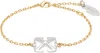 Off-white Two-toned Arrow Bracelet In Bicolor Gold Silver