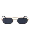 Off-white Gold Dark Grey Metal Sunglasses