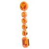 Off-white Off White Gold Logo Jewel Rhinestone Drop Pin Earrings Pair In Orange