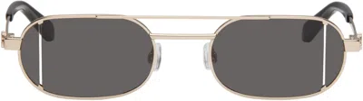 Off-white Gold Lynn Sunglasses In Gold Dark Grey