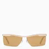 Off-white Gold Metal  Sunglasses