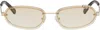 Off-white Gold Miami Sunglasses In Gold Gradient Brown