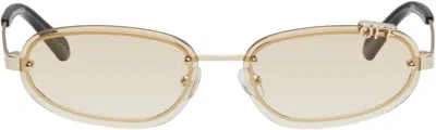 Off-white Gold Miami Sunglasses In Gold Gradient Brown