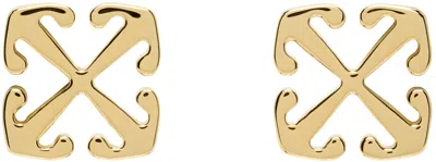 Off-white Gold Mini Arrow Earrings