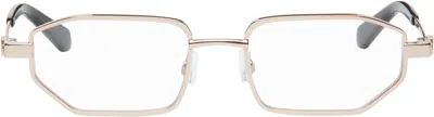 Off-white Gold Style 89 Glasses In Gold Metal