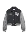Off-white Logo Flocked Button-up Jacket In Multi