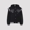 Off-white Off White Gothic Fleece Varsity Jacket In Black