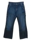 Off-white Panelled Cotton Jeans In Blue