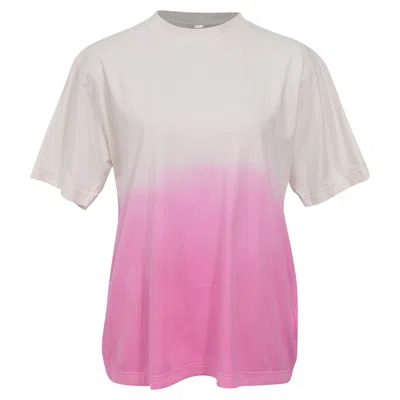Off-white Off White Gradient Effect T-shirt In Pink Cotton