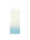 Off-white Gradient Logo Terry Dress In Blue