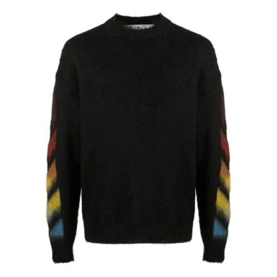 OFF-WHITE OFF-WHITE GRADIENT SLOGAN LOGO SWEATER MEN'S BLACK