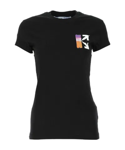 Off-white Gradient-style Logo T-shirt In Black