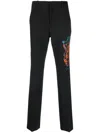 Off-white Graf Coupe' Slim-fit Embroidered Wool-blend Suit Trousers