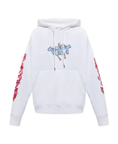 Off-white Graff Wht Skate Hoodie In White
