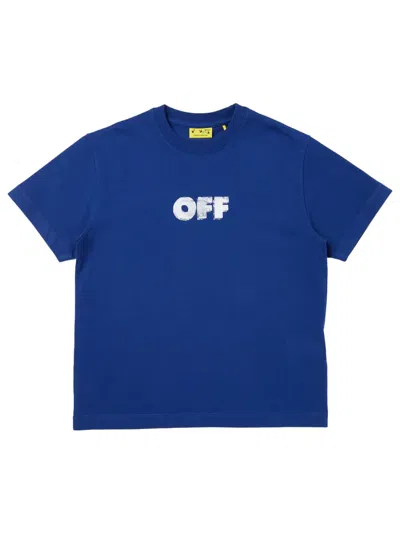 Off-white Kids' Graffiti Logo T-shirt In Animal Print