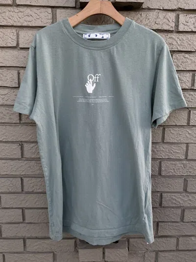Pre-owned Off-white Graffiti Logo T-shirt In Green