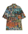 Off-white Graffiti-print Short-sleeved Shirt In Multicolor