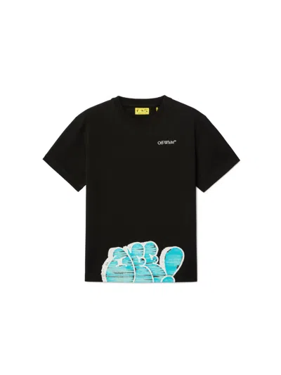 Off-white Kids' Graffiti Type T-shirt In Black