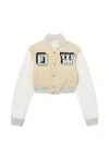 Off-white Graffiti Varsity Jacket In Neutral