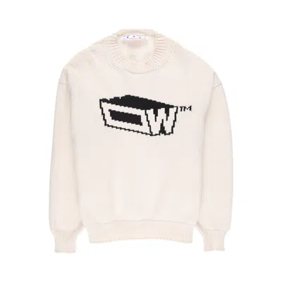 Pre-owned Off-white Graffiti Zine Crewneck 'off White' In Cream