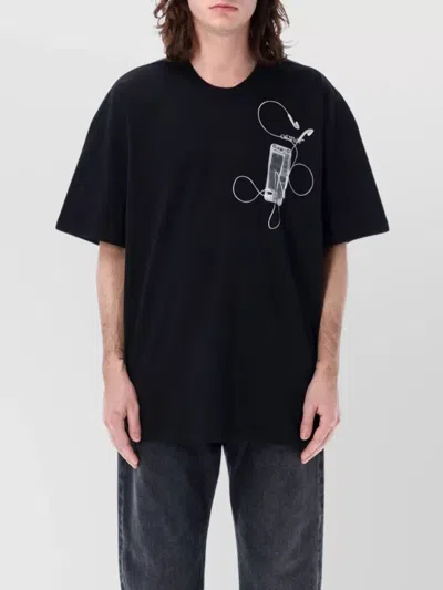 Off-white Graphic Arrow Scan T-shirt With Short Sleeves In Black