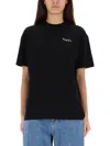 Off-white T-shirt With A Colorful Printed Logo In Black