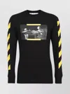 Off-white Graphic Cotton Long Sleeve T-shirt In Black