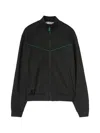 Off-white Ow Face Band Track Top Sweatshirt In Black